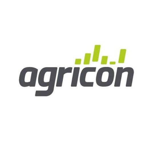 Logo spoločnosti Agricon s grafickým prvkom rastu.